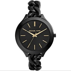 Michael Kors Black Slim Runway Twist Watch